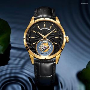 Relógios de pulso Aesop Luxury Tourbillon Watch Mechanical Men Movement Handing Movem