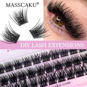 False Eyelashes MASSCAKU DIY Clusters Little Devil Cosplay Eyelash Extensions Russian Faux Mink Segemented Wispy Makeup Lashes