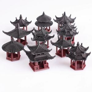 Decorações Acessórios de Aquário Decoração Estilo Chinês Arquitetura Antiga Pátio Micro Ornamentos de Paisagem para Acessórios de Tanque de Peixes 231113