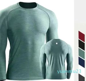 T-shirt da ciclismo da uomo a maniche lunghe da yoga T-shirt da uomo autunno traspirante Quick Dry anti-giuro magliette da allenamento sportive bici da bicicletta