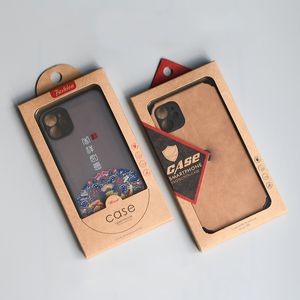 Phone Case Universal Packaging Box For Samsung IPhone 15 14 Pro Max Oneplus Redmi Cover Simple Kraft Paper Package Packing Box