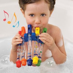 Bath Toys 5pcsset Kids Colorful Water Flutes Bath Tub Tunes Toys Fun Playing Musical Sounds Children Musical Toys for Bath Products 230412