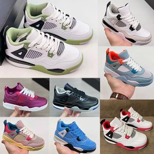 2024 NOWOŚĆ BUTY BAZKUCHOMÓW 4S KAŻDEGO DZIECKO Chicago Czerwony Czerwony 4 Dziewczyna dla niemowląt Sneaker Toddlers Fashion Baby Treners Dzieci Footwear Athletic Outdoor 22-35 EUR