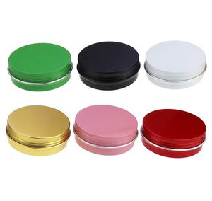 27 Pcs 60 ml 60 g Small Aluminum Round Lip Balm Tin Storage Jar Containers with Screw Cap for Lip Balm, Cosmetic, Candles or Tea