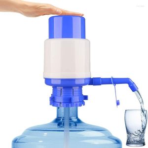 Water Bottles Blue Manual Hand Pressure Drinking Fountain Pump Dispenser With Tube For 5 Gallon Containers