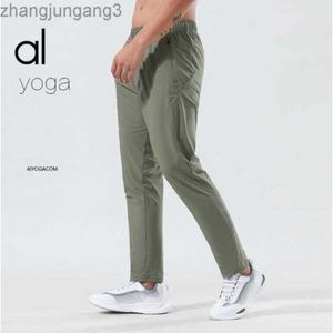 Desginer Aloo Yoga Pant Al New Sports Pants Men's Summer Roose Thin Thin Breathure Runing Fitness TrainingPants