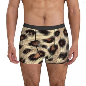 Underbyxor Leopardmönster Underkläder Animal Skin Tryck Mäns shorts Briefs Bekväm stam Trenky Custom DIY Plus -byråer