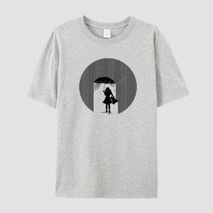 Męskie koszulki Tarchia 2023 Koszulka graficzna Parasol Rain Tee Plus Casual Camisetas Ownersed Anime Men T-Shirt T-shirt Botton Boy