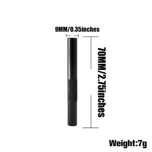 Dispenser 4 colori 70MM Metallo Sunff Snorter Tube Smoke Style Sniffer Alluminio Snuff Snorter Accessori Pipe Pen Accessori per fumatori