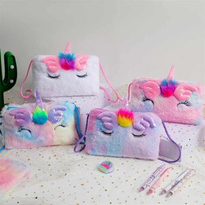 Bella borsa per unicorno per bambini Borse a tracolla mini a tracolla popolari in peluche per bambini Borse e borsette all'ingrosso per ragazze