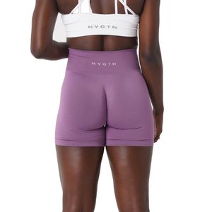 Yoga kläder nvgtn solid sömlös shorts lycra spandex kvinnor mjuka träning tights fitness byxor gym bär 230412