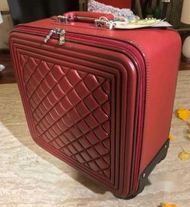 famous Designer Luggage set quality leather Suitcase bagUniversal wheels Carry-Ons