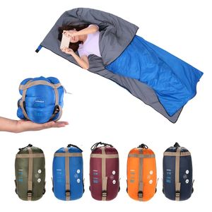 Sleeping Bags Lixada 190 * 75cm Outdoor Envelope Sleeping Bag Camping Travel Hiking Multifunction Ultra-light Sleeping Bag Travel Bag 680g 231113