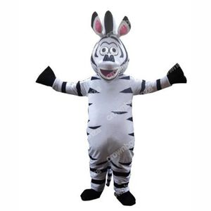 Super Cute Zebra Mascot Costumes Halloween Tecknad karaktärsdräkt kostym Xmas Outdoor Party Outfit unisex reklamkläder