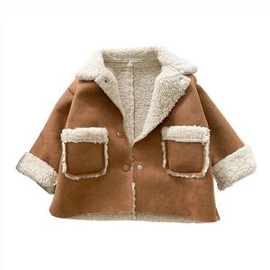 Coat Faux Fur Kids Winter Jacket Lamb Wool Thicken Children Outerwear Coats for Girls Boys Parkas Fashion Autumn Baby Top Clothes 231113