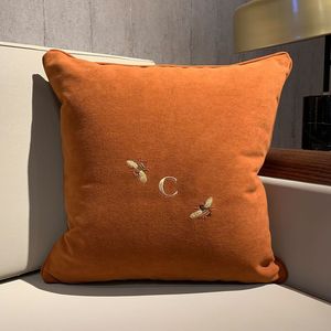 Multicolor designer pillow cover bee square pillow slip for women men kids classic letter fashion throw cushions cotton practical pillowcase charming JF005 E23