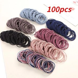 Hårtillbehör 100 st frisyr elastikband band set hästsvanshållare rep scrunchies ligor hårband för kvinnliga män flickor