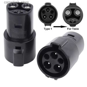 Acessórios para veículos elétricos para adaptador TESLA EV Plug EVSE para tipo 1 J1772 para conector de carregador Tesla conversor EV para acessórios de carro elétrico Q231113