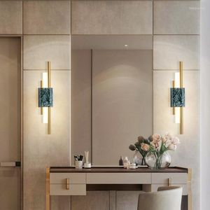 Lâmpada de parede Modern LED Marble Iluminação interna para a sala de estar decoração de quarto casa Light Bathrowres Scione