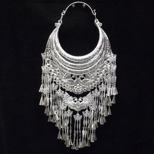 Chokers Hmong Женщина -воротник и ожерелье Miao Jewelry Five Layer Year Party Dance 230515