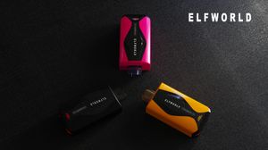 Elfworld Cyber ​​Car 15000 Puffs 20 ml E-Liquid 750mAh Battery Type-C laddningsbar dubbelmaskspole med LED-indikatorluftflödesjusterbar