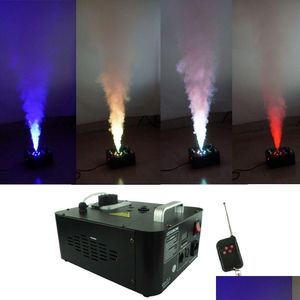 Fog Machine Bubble Machine Sharelife 1000W DMX Remote RGB LED Color Air Column White Smoke Hine för DJ Party Show Club KTV Stage LIG OT9TW