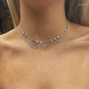 Catene Eleganza estiva Gioielli di moda moderni Collana girocollo in tessuto di pizzo cavo Regalo per donne Ragazza