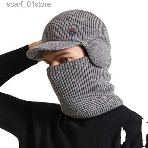 Chapéus cachecóis conjuntos masculinos femininos quentes earfl balaclava chapéu cachecol de inverno conjunto de pelúcia veludo gorro chapéu masculino pulr malha bobble chapéu cs masculino femininol231113