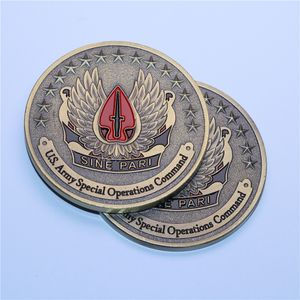 Andra konst och hantverk Ny U.S. Army Special Operations Command Sine Pari Challenge Coin