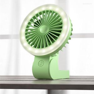 Night Lights Mini Handheld LED Light Fan Foldable Portable USB Rechargeable Office Desktop Out Hiking Pocket