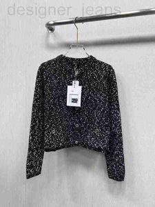 Damenpullover Designer Herbst und Winter Neu CH Nanyou Gaoding Xiaoxiangfeng Fashion Diamond Buckle Full Sky Star Round Neck Slim Heavy Duty Cardigan ECLQ