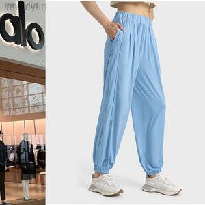 Designer Aloo Long Sleeve Yoga Nuovi leggings larghi da donna Casu dagli Stati Uniti Pantaloni estivi leggeri e ad asciugatura rapida resistenti alle zanzare e ai raggi UV