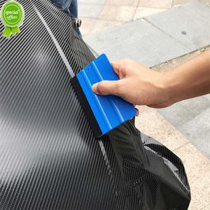 New Vinyl Carbon Fiber Window Ice Remover Cleaning Wash Car Scraper With Felt Squeegee Tool Film Wrapping