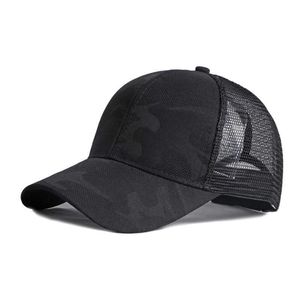 Ball Caps Fashion Camouflage Baseball C для женщин летняя повседневная сеть солнечная шляпа Женщина Черно -белый розовый грузовик C дышащий пляжный пляжный шляпа