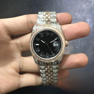 Мужские CZ Diamond Fashion Watch Bi-Gold Gold из нержавеющей стали.