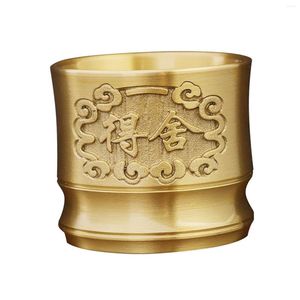 Copas de copos de copo de bronze coleção artesanal gravada xícara de chá de chá para decoração Presente de inauguração