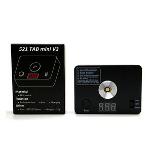 521 TAB Mini V3 Digital Resistance Tester Accessories Fire USB Charging Heating Wire Table Fit DIY RBA RDA Atomizers 510 Thread Battery Vape Pen