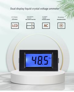 Digital LCD Frequency Meter AC80-300V Frequency Panel Hertz Meter Frequency Tester Monitor 10-199.9Hz Blue Backlight