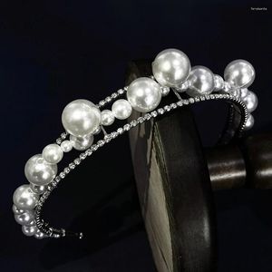 Hair Clips Bridal Jewelry Retro Pography Po Tiara Hand-drilled Wide-bristle Accessories Wedding Dress Pearl Hoops