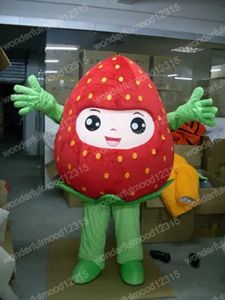 Wydajność Strawberry Mascot Costiums Cartoon Carnival Hallowen prezenty unisex fantazyjne gry strój wakacyjny strój reklamowy na świeżym powietrzu