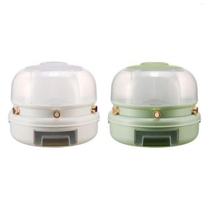 Storage Bottles Rotating Rice Dispense Jar Food Container For Kitchen Home Cabinet