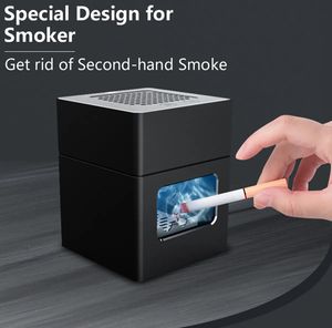 エアプリファイアーLonhomon AP078 Ashtray Air Purifier Rechargeable Anti Second Smoke Desktop Ashtray Remodor Home Air Purifiers 231113