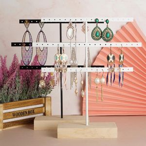 Jewelry Pouches Display Stand 3-Tier Fashion Earrings Holder Storage Rack Shelf