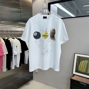 Plus Tees & Polos Street Fashion Printed Letters High Street T-shirt Short Sleeves 100% Cotton Versatile and Good-looking i938s