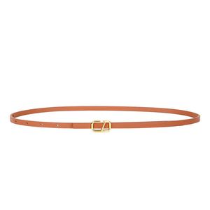 Женская мода All-Match Thin Thin Belt Belt Luxury Designer Letter v Ширина с пряжкой.