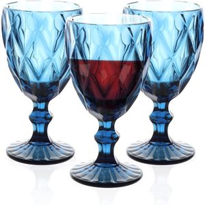 Wine Glass Cups Retro Vintage Relief Red Wine Cup 300ml Engraving Embossment Juice Drinking Glasses Champagne Assorted Goblets