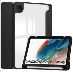 Hochtransparente, klare Acryl-Rückschale mit Stiftloch 2023 8,7 Zoll SM-X110 SM-115 Tablet-Hülle für Samsung Galaxy Tab A9 Plus