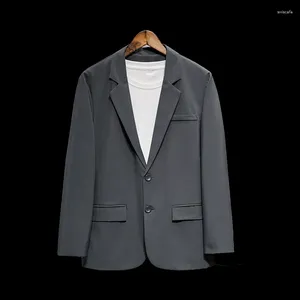 Ternos masculinos 2023 cor sólida blazer masculino moda social vestido masculino estilo britânico negócios casual terno jaqueta escritório formal l21