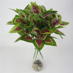 Fiori decorativi Plastica artificiale Foglie di basilico Piante a foglia verde Accessori per recinti bonsai Decorazioni per esterni per matrimoni