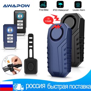 Alarm Accessories Awapow Wireless Bike Waterproof Motorcycle Electric Bicycle Anti Lost Remote Security Burglar Vibration Detector 230412
